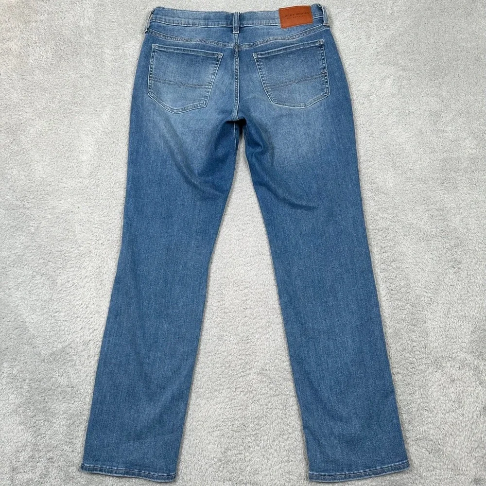 Lucky Brand Sweet Straight leg‎ Distressed Blue Jeans Womens 10/30 Medium Wash